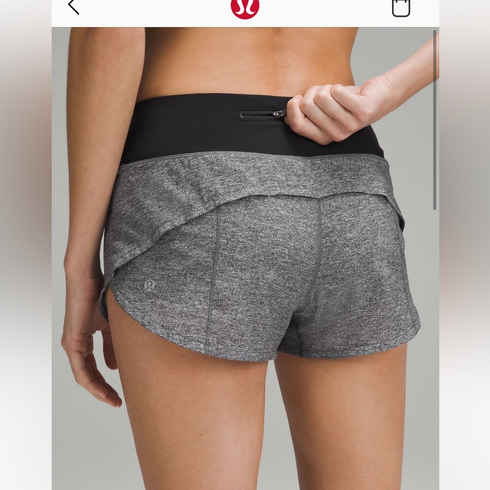 lululemon speed up shorts size 4